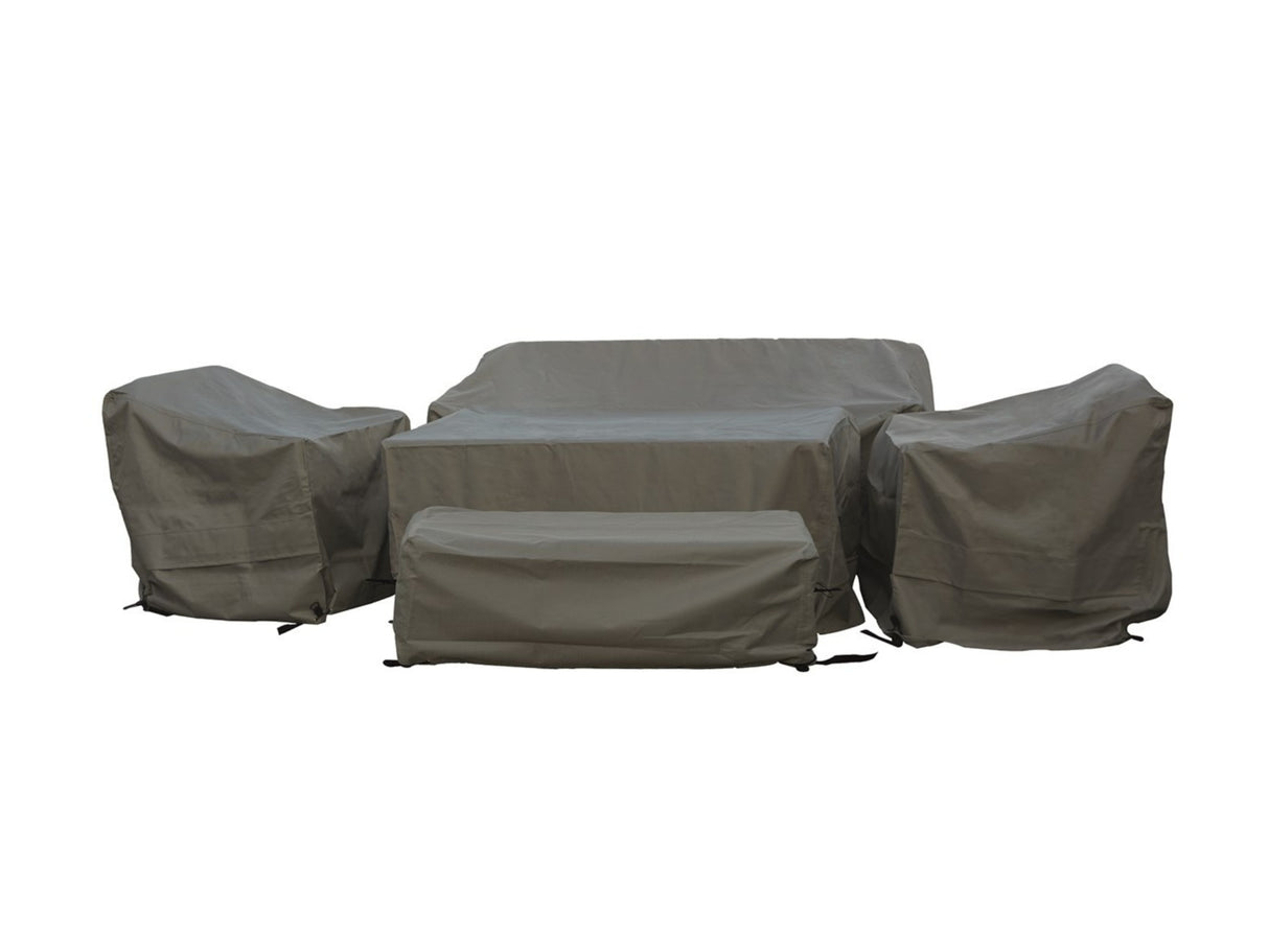 Bramblecrest Prague 3 Seat Lounge Set Cover – Khaki