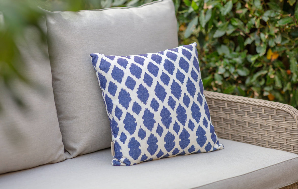 Bramblecrest Blue Trellis Square Scatter Cushion