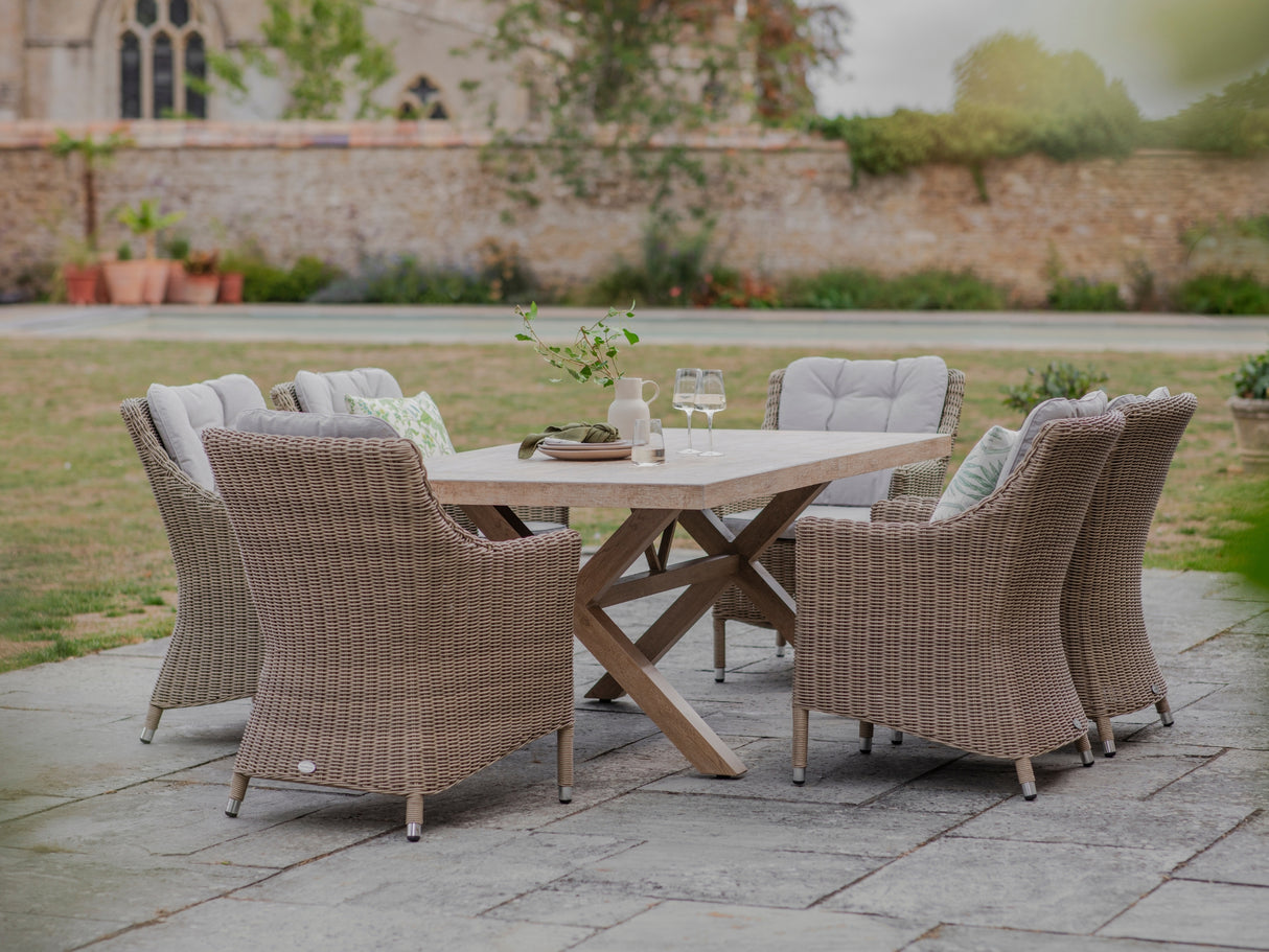 Bramblecrest Fairford 6 Seat Ceramic Top Dining Set