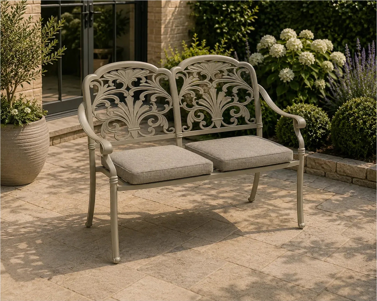 Bramblecrest Venice 2 Seat Bench – Stone
