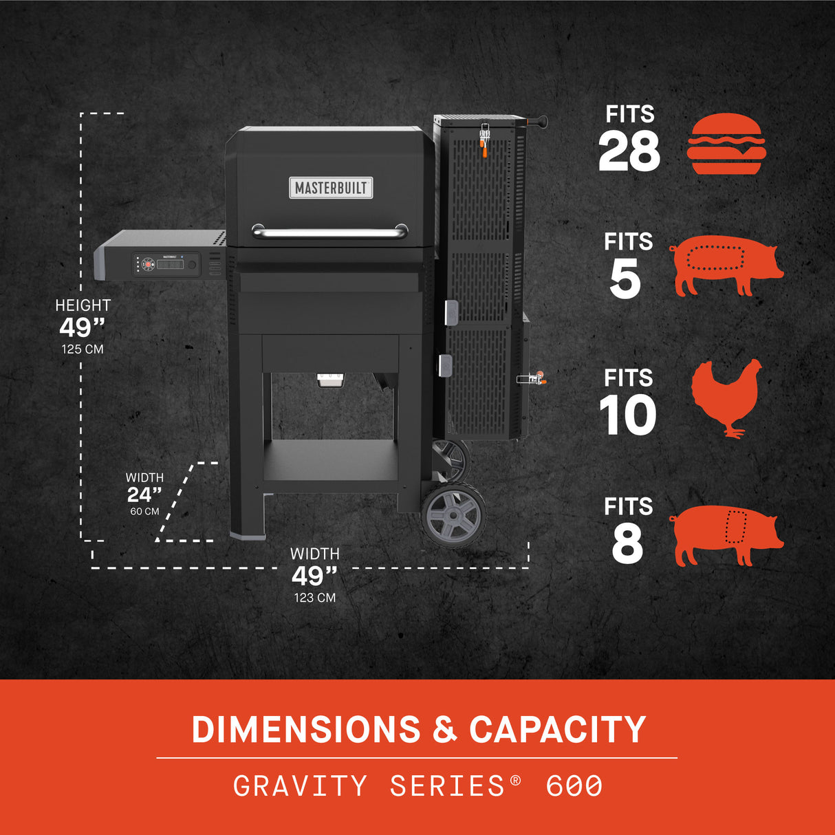 Masterbuilt® - Gravity Series™ 600 Digital Charcoal BBQ & Smoker