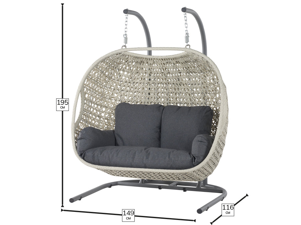 Bramblecrest Chedworth Triple Hanging Cocoon – Dove Grey