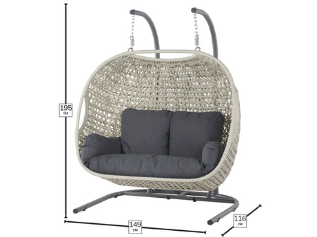 Bramblecrest Chedworth Triple Hanging Cocoon – Dove Grey