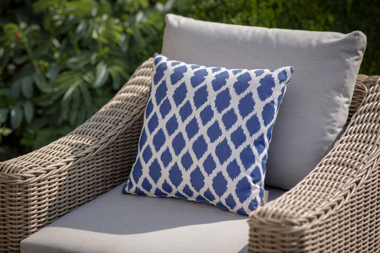 Bramblecrest Blue Trellis Square Scatter Cushion