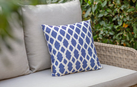 Bramblecrest Blue Trellis Square Scatter Cushion