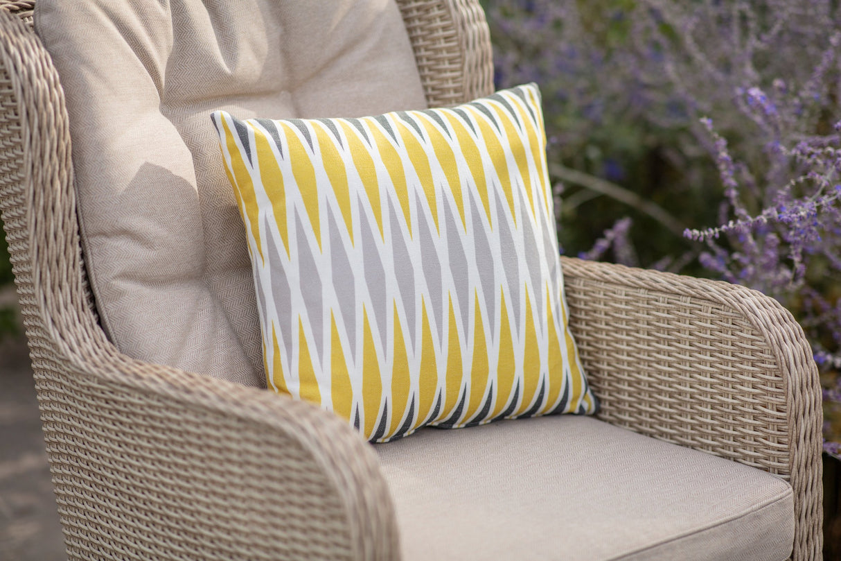 Bramblecrest Harlequin Yellow Square Scatter Cushion