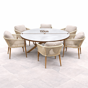Wendover 6-Seater Dining Set with Round Table