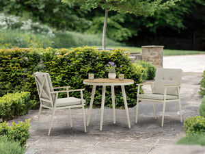Wisley 80cm Round Table with 2 Armchairs
