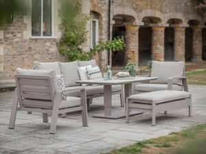 Bramblecrest Prague 3 Seat Lounge Set with Adjustable Table, 2 Chairs & Bench