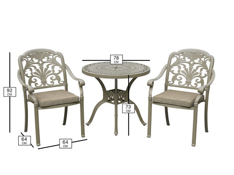 Bramblecrest Venice 2 Seat Bistro Set