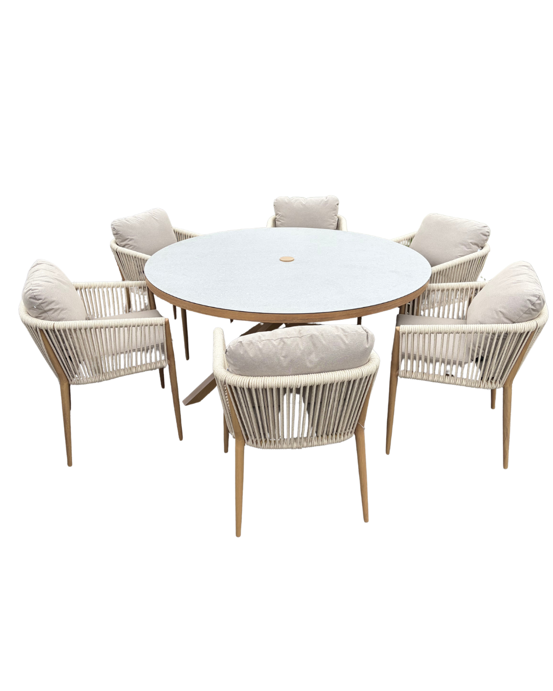 Wendover 6-Seater Dining Set with Round Table