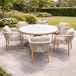 Wendover 6-Seater Dining Set with Round Table