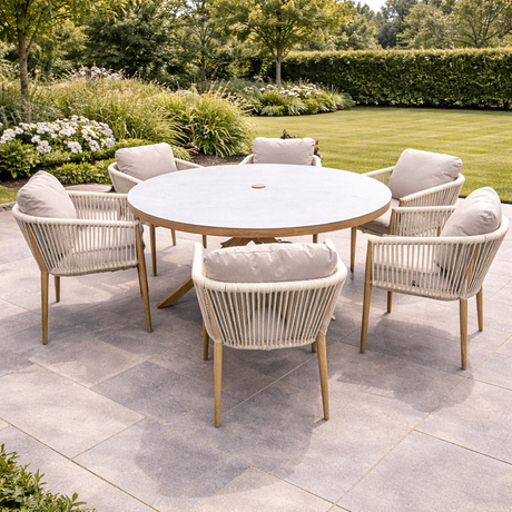 Wendover 6-Seater Dining Set with Round Table