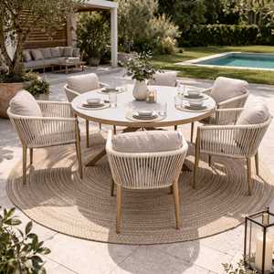 Wendover 6-Seater Dining Set with Round Table