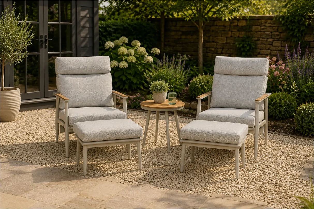 Bramblecrest Wisley 2 Seat Recliner Set with Footstools & Coffee Table